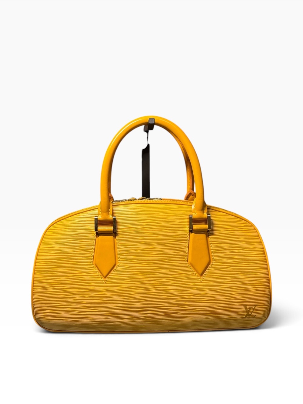Louis Vuitton Jasmin Tassili Yellow Epi Leather Satchel Handbag Purple Lining